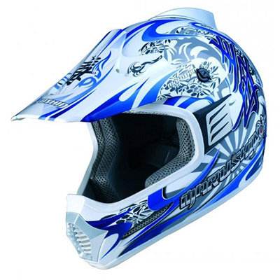 снегоходный шлем marushin xmr pro poizun white/blue