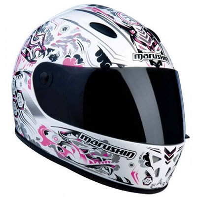 Снегоходный шлем Marushin 222 ET NIARK white-pink