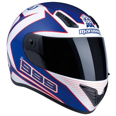 Снегоходный шлем Marushin 999 RS FUNDO WHITE/BLUE